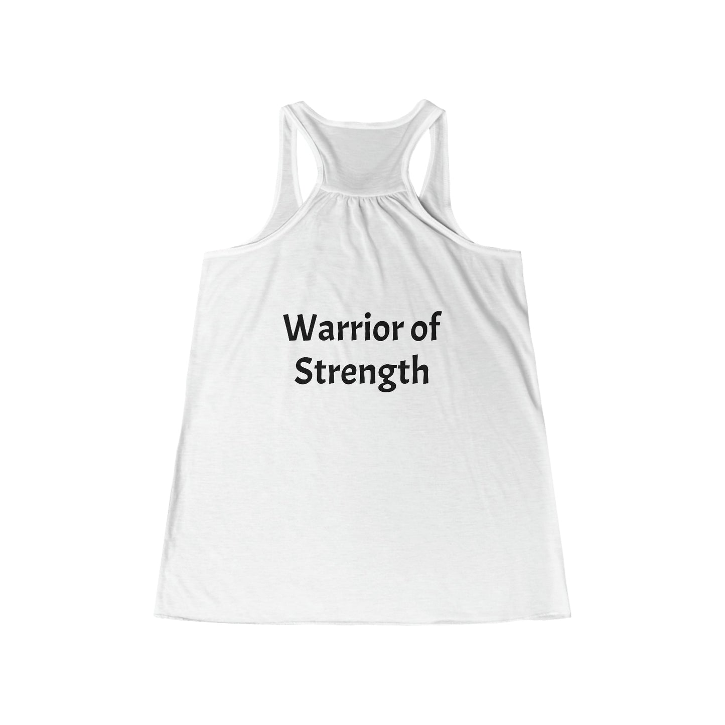 Women's Flowy Racerback Tank - The Warriors Will #Inspiration# #Discipline# #Train#